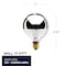 Bulbrite 40 Watt G16.5 Globe Bulb, Half Chrome Dimmable Candelabra Base E12Light Bulb, 25 PK 861159 - alternate 5