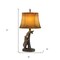 Homeroots 31" Bronze Bears After the Honey Table Lamp With Brown Faux Leather Shade 524661 - alternate 2