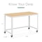 Space Solutions Desk, 23.88 in D X 30 in H, 47.45 in W X Steel, White / Maple 24973 - alternate 4