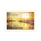 Homeroots Yellow Sunset Boats In Marina White Framed Print Wall Art 529610 - alternate 1