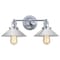 Jonathan Y July 17.5" 2-Light Industrial Farmhouse Metal Vanity Light, Chrome JYL7424A - alternate 1