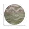 Homeroots 8' Green And Taupe Round Abstract Washable Indoor Outdoor Area Rug 618168 - alternate 4