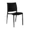 Niche Terrace Plastic Indoor/Outdoor Stacking Chair, for Patio, Cafe, Breakroom, Dining, Black, 4PK 4100BK4PK - alternate 1