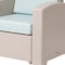 Homeroots 33" Gray Heavy Duty Plastic Outdoor Club Chair With Blue Cushion 565249 - alternate 3