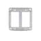 Raco Box Cover, Square Box Type, 2 Gang, Galvanized Steel, GFCI Receptacle Cover Type 809C - alternate 4