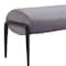 Homeroots 54in Gray and Black Fabric Upholstered Bench 668848 - alternate 4