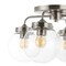 Jonathan Y Piper 18" 4-Light Farmhouse Rustic Iron/Glass LED Semi Flush Mount, Nickel/Clear JYL7569B - alternate 6