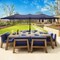 Pure Garden 15 Ft Double Patio Umbrella, Navy 50-LG1284 - alternate 9