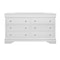 Homeroots 58" Metallic White Solid Wood Six Drawer Double Dresser 478657 - alternate 4