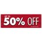 Signmission 50% Off, 24 Inch, Banner B-72-30335 - alternate 1