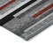 Homeroots 9' X 12' Gray Black And Red Striped Washable Indoor Outdoor Area Rug 613276 - alternate 5