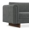 Homeroots 84" Dark Gray Fabric Sofa With Walnut Legs 641132 - alternate 4