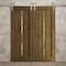 Sartodoors Modern Double Barn Door 48 x 84 inches, Ego 5014 Marble Oak, 13FT Silver Rail Track Set, Solid Pa EGO5014DB-S-DMR-4884 - alternate 4