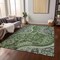 Homeroots 3' X 5' Olive Green Charcoal And Gray Floral Medallion Washable Indoor Outdoor Area Rug 603185 - alternate 3