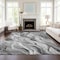 Homeroots 3' X 5' Gray Charcoal And Ivory Abstract Washable Indoor Outdoor Area Rug 582992 - alternate 5