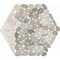 Daltile Pebble Oasis Natural Stone Tri-Hex Pebble Mosaic 11in x 10in in Tumbled Coal, 17PK PB27TRHEXPBMSTM - alternate 4