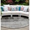 Homeroots 8' Round Gray Round Ombre Washable Non Skid Indoor Outdoor Area Rug 563642 - alternate 1