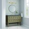 James Martin Vanities Emmeline 48 in. Single Vanity, Pebble Oak w/ 3 CM Parisien Bleu Silestone Top D100-V48-PBO-FPBL - alternate 3