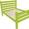 Homeroots Lime Green Solid Wood Twin Bed Frame 546942 - alternate 3