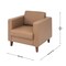 Flash Furniture HERCULES Artemis 3 Piece Cognac LeatherSoft Reception Set, 8 AC Outlets/4 USB/4 USB-C Ports ZB-8921-SET-COGNAC-GG - alternate 5