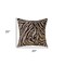 Homeroots 20" X 20" Gold Safari Animals Abstract Polyester Zippered Pillow With Beads 535231 - alternate 3
