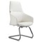 Leisuremod Celeste Office Chair in Upholstered Leather and Iron Frame, White CGO20WL - alternate 1