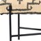 Homeroots 48" Cream and Black Cotton Blend Upholstered Southwest Bench 548264 - alternate 9