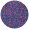 Homeroots 8' Navy Blue And Dark Pink Round Geometric Washable Indoor Outdoor Area Rug 599222 - alternate 5