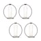 Homeroots Set of Four Gray Round Metal Wall Vase, 4PK 516219 - alternate 1