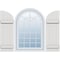 Ekena Millwork Rustic 4 Board Joined Board-n-Batten Faux Wood Shutters w/Quarter Round Arch Top, 21 1/2W x 44H, PR FBJ06Q21X044RUF - alternate 1