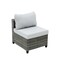 Deko Living Outdoor Sectional Wicker Sofa, Chairs and Table, 8 Pieces, Gray w/Blue and Gray Cushion Covers COP30111 - alternate 5