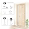 Sartodoors Sliding Closet Bi-fold Doors 48 x 80 inches, Planum 0444 White Silk with Black Inserts and Frosted PLANUM0444BF-WS-48 - alternate 3