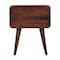 Homeroots 22" Chestnut Solid Wood Two Drawer Nightstand 651523 - alternate 5