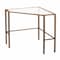 Homeroots 42" Clear and Gold Glass Writing Desk 402041 - alternate 6