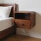 Homeroots 10" Brown Solid Wood Square One Drawer Nightstand 653818 - alternate 6