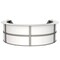 Linea Italia Reception Desk 107 in D X 46 in H, 11.8 ft W X Thermofused Laminate, White ZUS298 - alternate 1