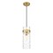Z-Lite Fontaine 1 Light Pendant, Rubbed Brass/Clear Water, 5.75 In W x 15 In H 7002P5-RB - alternate 3