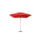 Bambrella 6.5'x10' Rectangular Bamboo Market Umbrella w/2" Pole Diameter-Red Canopy 2mX3m REC-L-R - alternate 1