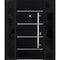 Vdomdoors Steel Door Deux 6083 Black Enamel 2 Sidelight Exterior Windows Sidelites/ Stainless Inserts Entry D DEUX6083EXD-BLK-W12+36+12 x H80-RH-I - alternate 2