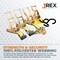 Jrex Safety HD Ratchet Strap with Double J Hooks, Yellow 4 in x 30 ft Tie Down RTD430-JR-DJH-1 - alternate 2