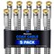 Maximm 3ft RG6 Nylon Braided Coaxial Cable, 5PK, Black/White, 5PK RG-BWBR-3FT-5PK - alternate 1