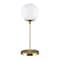 Homeroots 21" Brass Metal Globe Table Lamp With Clear Globe Shade 524466 - alternate 1