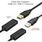 Siig SIIG USB 3.0 AOC Male to Female Active Cable - 50M - Delivers SuperSpeed USB Data Rates up to 5Gbps CB-US0V11-S1 - alternate 4