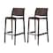 Lagoon Rue Resin Stackable Bar Stool Rattan Style with Aluminum Footrest, 2PK 7036N3-BSLGS - alternate 1