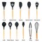 Megachef Black Silicone and Wood Cooking Utensils, Set of 12 MGSP-590 - alternate 4
