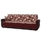 Homeroots 90" Burgundy Chenille Convertible Futon Sleeper Sofa And Toss Pillows With Storage 607130 - alternate 2