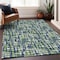 Homeroots 10' X 14' Navy Blue Green And Ivory Abstract Washable Indoor Outdoor Area Rug 602580 - alternate 7