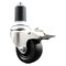 Service Caster 3.5 Inch 316SS Soft Rubber Swivel 1-1/2 Inch Expanding Stem Caster Lock Brake SCC-SS316TTLEX20S3514-SRS-112 - alternate 1