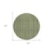 Homeroots 8' Olive Green And Ivory Round Striped Washable Indoor Outdoor Area Rug 595885 - alternate 4