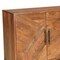 Homeroots 82" Brown Solid Wood Carved Geometric Sideboard with Four Doors 634313 - alternate 3
